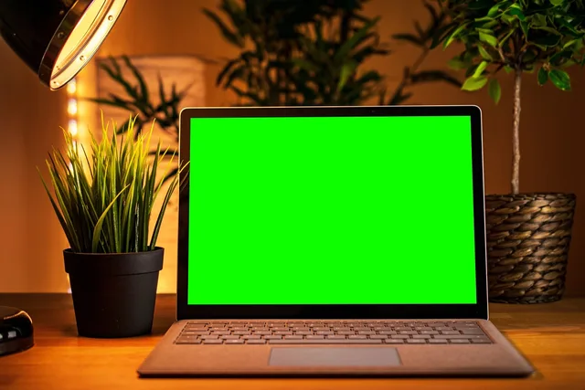 laptop, computer, green screen, notebook, office, internet, technology, desk, macbook, monitor, influencer, pc, green screen, green screen, green screen, green screen, green screen. Researching rival influencer agencies without mistaking identity for capability
