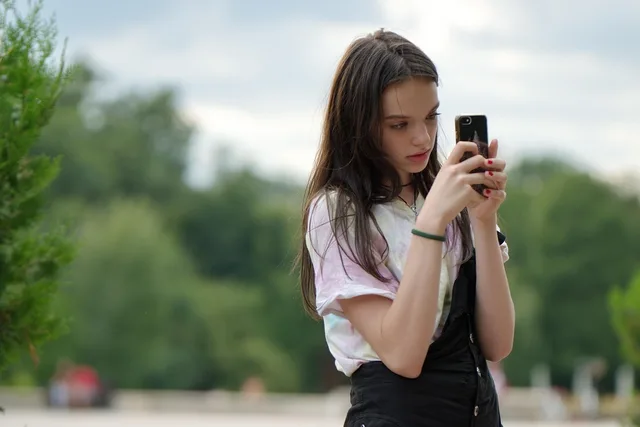 girl, teenager, taking photos, smartphone, outdoors, park, nature, trees, shortly, looking, watching, photographing, pretty. Influencer agency engagement rate benchmarks by platform